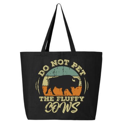 Retro Do Not Pet The Fluffy Cows Vintage Bison Buffalo 25L Jumbo Tote