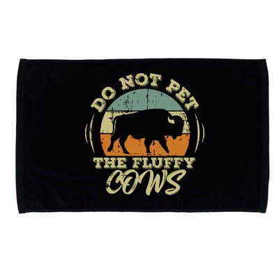 Retro Do Not Pet The Fluffy Cows Vintage Bison Buffalo Microfiber Hand Towel