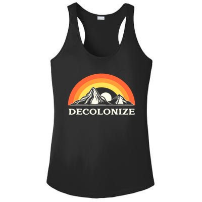 Retro Decolonize Native American Social Justice Civil Rights Ladies PosiCharge Competitor Racerback Tank