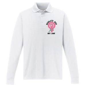 Regulate Dick Not Jane Performance Long Sleeve Polo