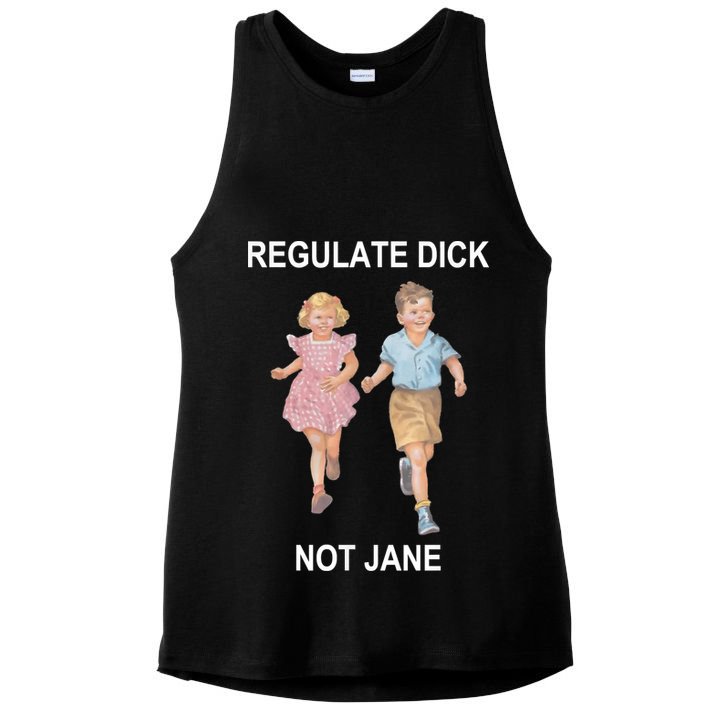 Regulate Dick Not Jane Ladies PosiCharge Tri-Blend Wicking Tank
