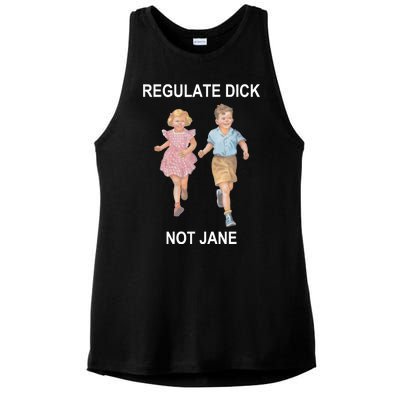 Regulate Dick Not Jane Ladies PosiCharge Tri-Blend Wicking Tank