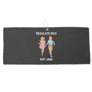 Regulate Dick Not Jane Large Microfiber Waffle Golf Towel