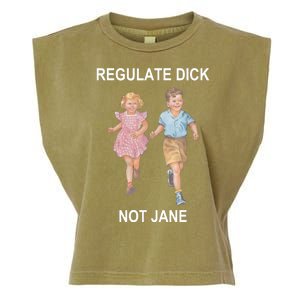 Regulate Dick Not Jane Garment-Dyed Women's Muscle Tee