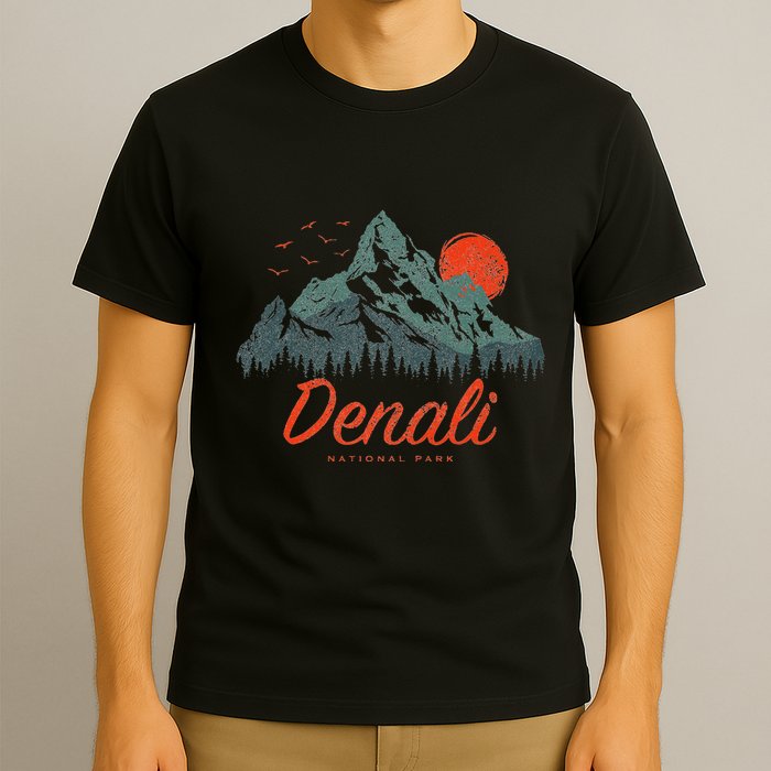 Retro Denali National Park Us Vintage Denali T-Shirt