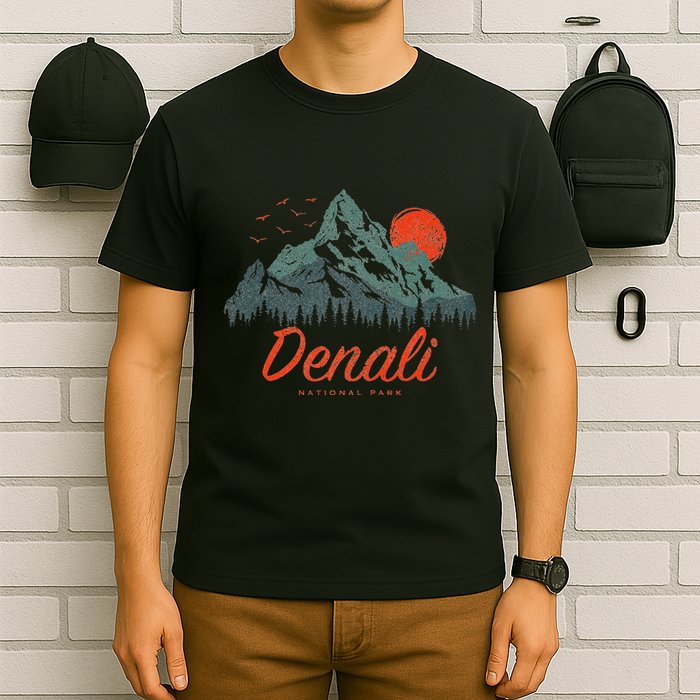 Retro Denali National Park Us Vintage Denali T-Shirt