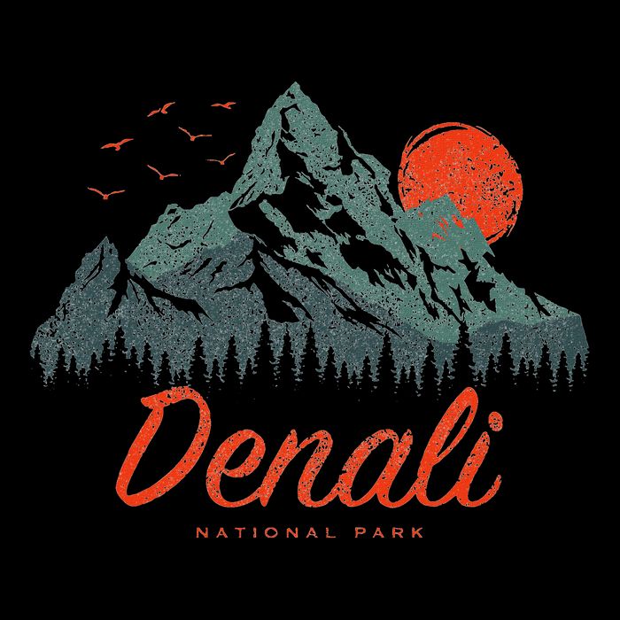 Retro Denali National Park Us Vintage Denali T-Shirt
