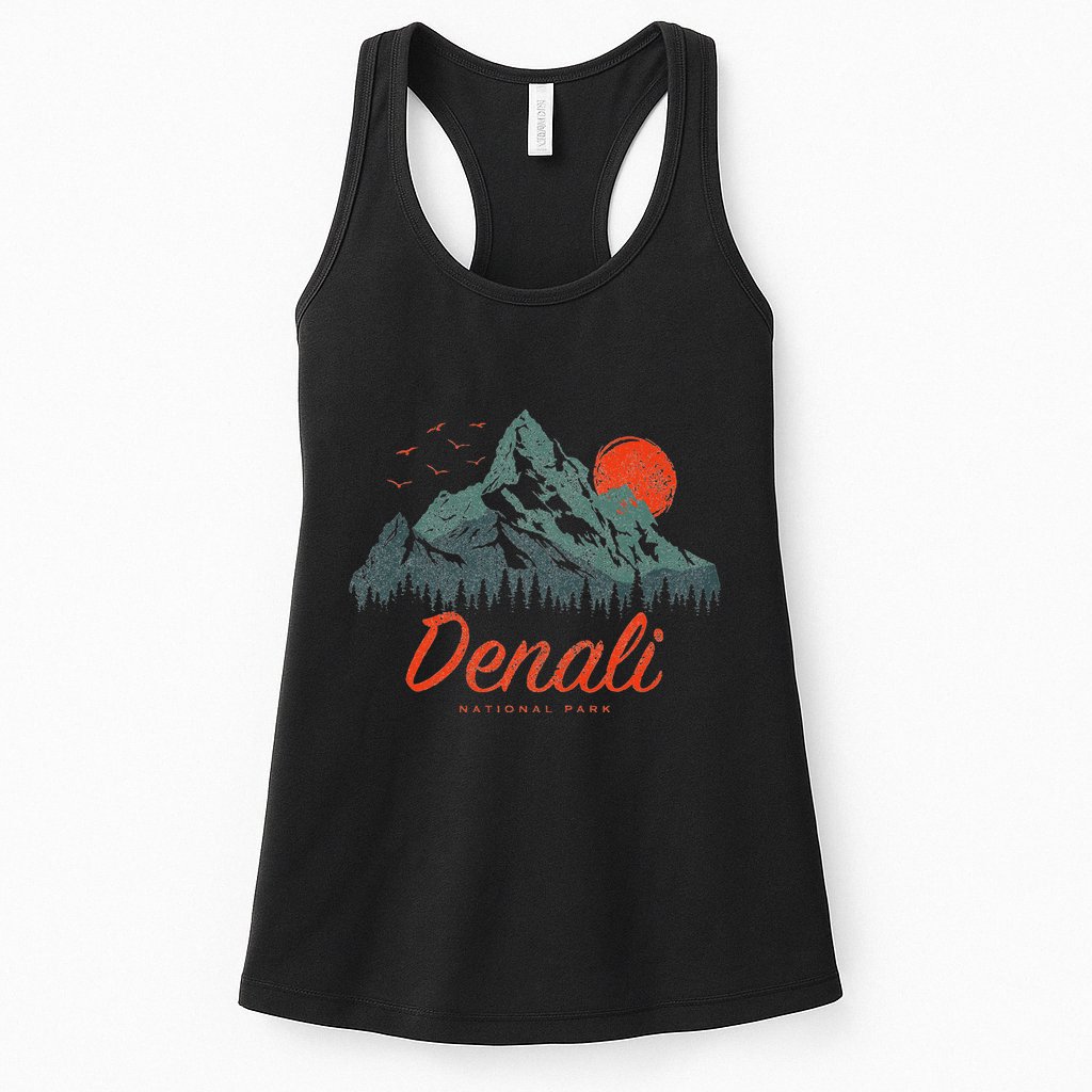 Retro Denali National Park Us Vintage Denali Womens Tank Top