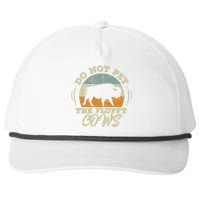 Retro Do Not Pet The Fluffy Cows Vintage Bison Buffalo Snapback Five-Panel Rope Hat