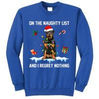 Rottweiler Dog Naughty List And I Regret Nothing Xmas Great Gift Sweatshirt