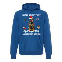 Rottweiler Dog Naughty List And I Regret Nothing Xmas Great Gift Premium Hoodie