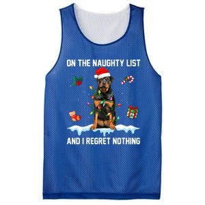 Rottweiler Dog Naughty List And I Regret Nothing Xmas Great Gift Mesh Reversible Basketball Jersey Tank