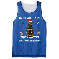 Rottweiler Dog Naughty List And I Regret Nothing Xmas Great Gift Mesh Reversible Basketball Jersey Tank