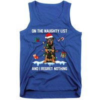 Rottweiler Dog Naughty List And I Regret Nothing Xmas Great Gift Tank Top