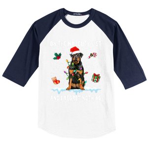 Rottweiler Dog Naughty List And I Regret Nothing Xmas Great Gift Baseball Sleeve Shirt