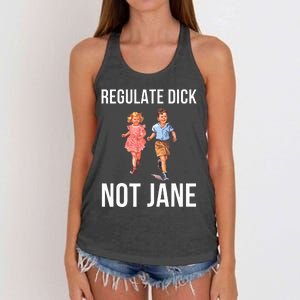 Regulate Dick Not Janes Women's Knotted Racerback Tank