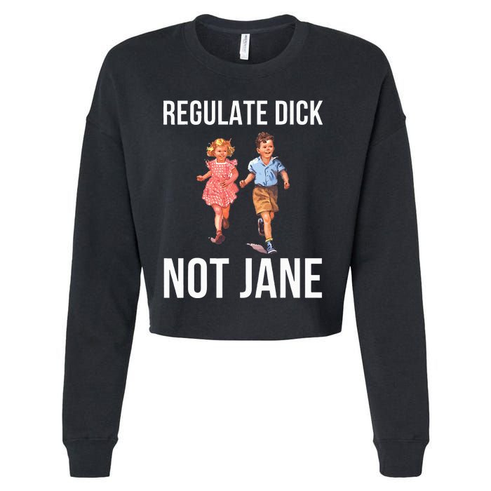 Regulate Dick Not Janes Cropped Pullover Crew