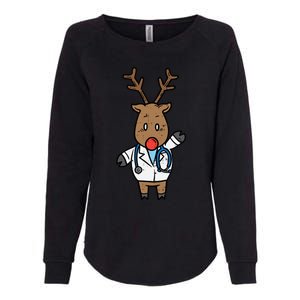 Reindeer Doctor Nurse Stethoscope Medical Christmas Gift Womens California Wash Sweatshirt