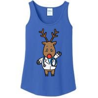 Reindeer Doctor Nurse Stethoscope Medical Christmas Gift Ladies Essential Tank