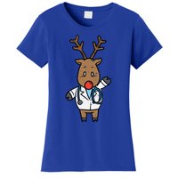 Reindeer Doctor Nurse Stethoscope Medical Christmas Gift Women's T-Shirt