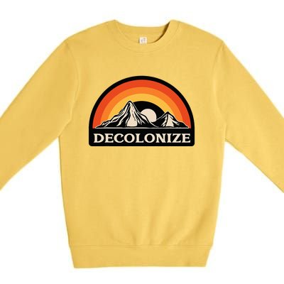 Retro Decolonize Native American Social Justice Civil Rights Premium Crewneck Sweatshirt