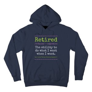 Retired Definition Not My Problem Anymore Retirement Hoodie