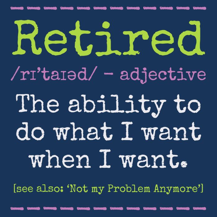 Retired Definition Not My Problem Anymore Retirement Full-Length Apron With Pockets