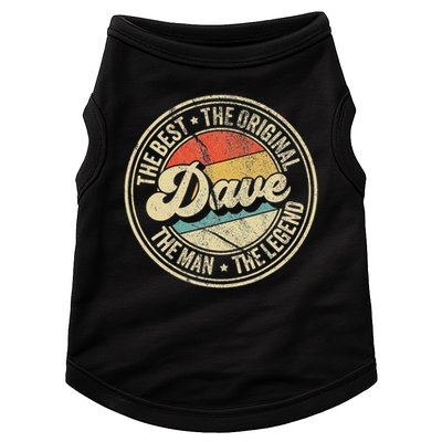 Retro Dave Name Saying For Men Funny Dave Doggie Tank