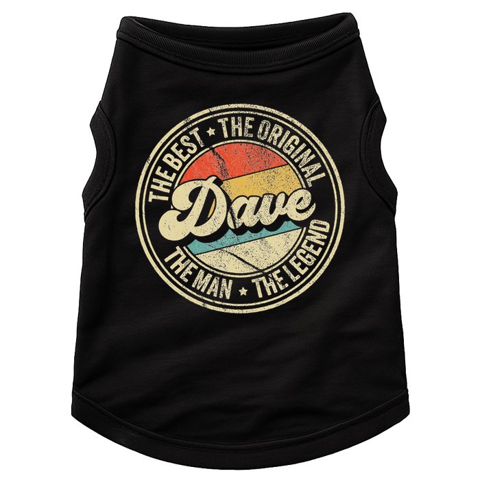 Retro Dave Name Saying For Men Funny Dave Doggie Tank