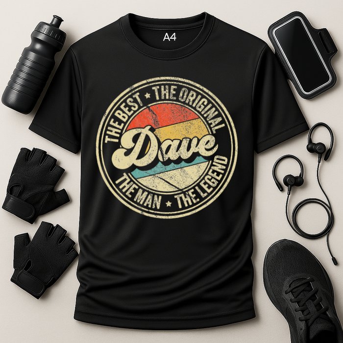 Retro Dave Name Saying For Men Funny Dave Cooling Performance Crew T-Shirt