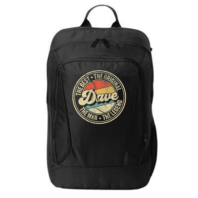 Retro Dave Name Saying For Men Funny Dave City Backpack
