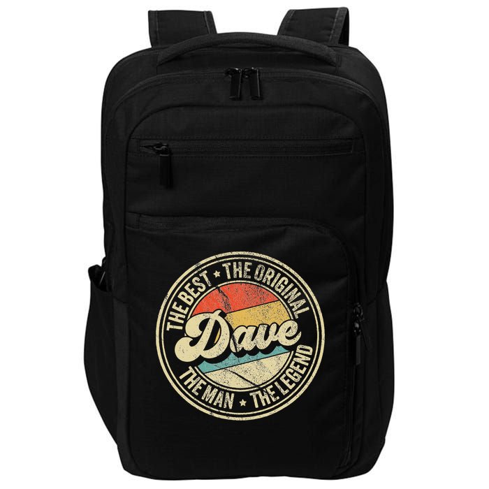 Retro Dave Name Saying For Men Funny Dave Impact Tech Backpack