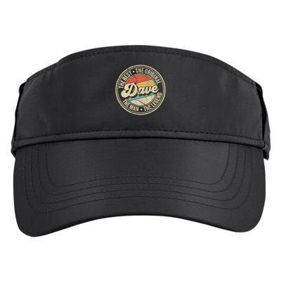 Retro Dave Name Saying For Men Funny Dave Adult Drive Performance Visor
