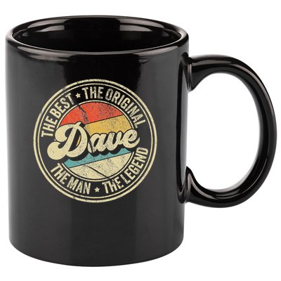 Retro Dave Name Saying For Men Funny Dave 11oz C Handle Ceramic Mug