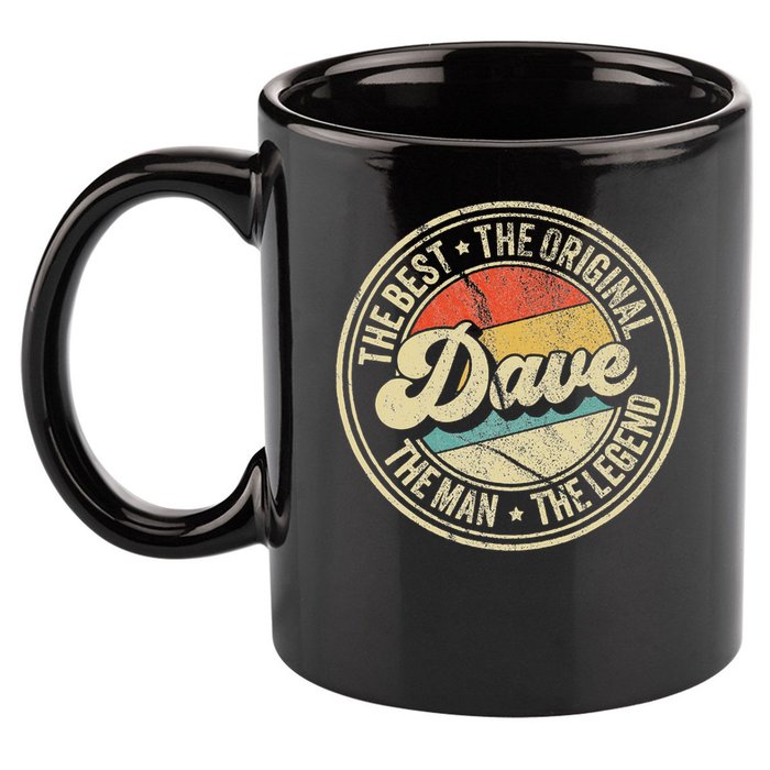 Retro Dave Name Saying For Men Funny Dave 11oz C Handle Ceramic Mug