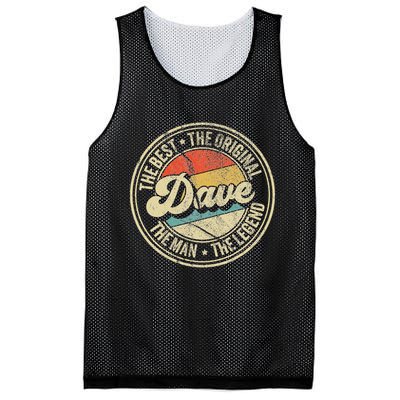 Retro Dave Name Saying For Men Funny Dave Mesh Reversible Basketball Jersey Tank