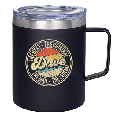 Retro Dave Name Saying For Men Funny Dave 12oz Stainless Steel Coffee Mug