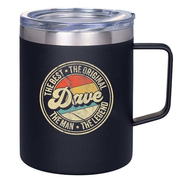 Retro Dave Name Saying For Men Funny Dave 12oz Stainless Steel Coffee Mug
