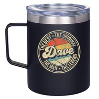 Retro Dave Name Saying For Men Funny Dave 12oz Stainless Steel Coffee Mug
