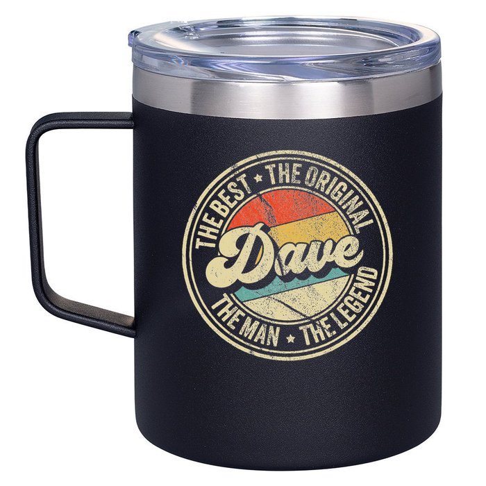 Retro Dave Name Saying For Men Funny Dave 12oz Stainless Steel Coffee Mug