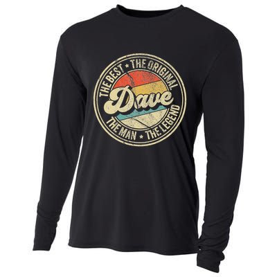 Retro Dave Name Saying For Men Funny Dave Cooling Performance Long Sleeve Crew