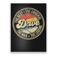 Retro Dave Name Saying For Men Funny Dave Poster