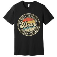 Retro Dave Name Saying For Men Funny Dave Premium T-Shirt
