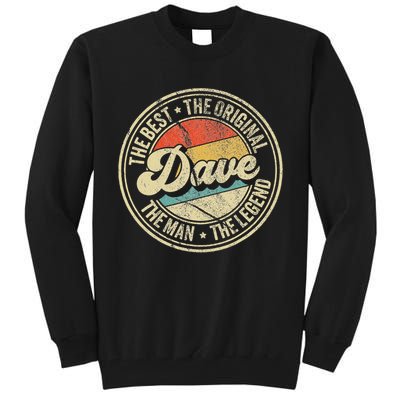 Retro Dave Name Saying For Men Funny Dave Tall Sweatshirt