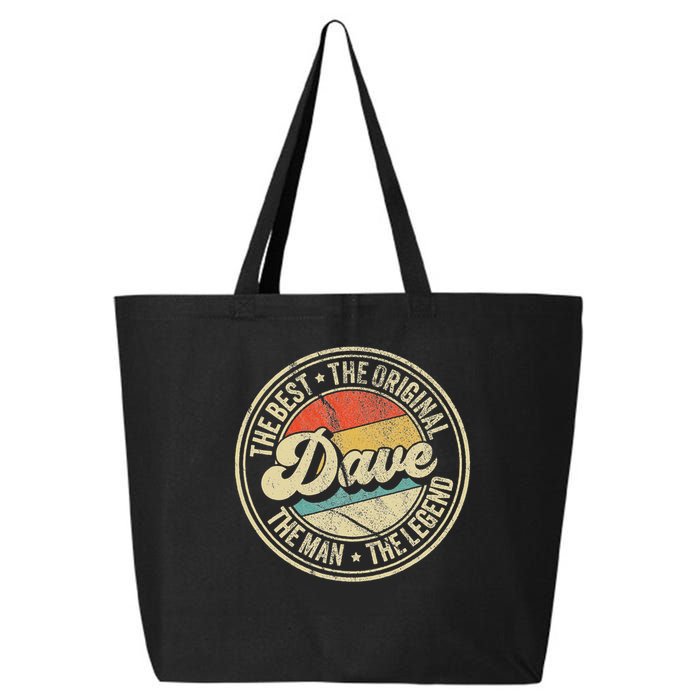 Retro Dave Name Saying For Men Funny Dave 25L Jumbo Tote