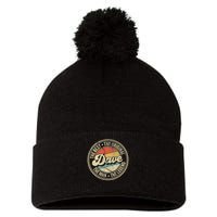 Retro Dave Name Saying For Men Funny Dave Pom Pom 12in Knit Beanie