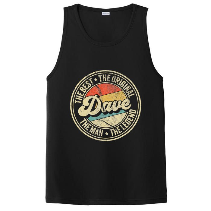 Retro Dave Name Saying For Men Funny Dave PosiCharge Competitor Tank