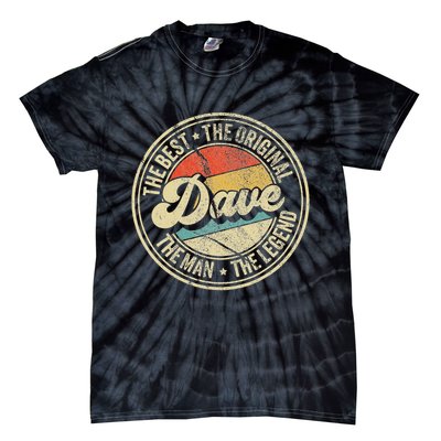 Retro Dave Name Saying For Men Funny Dave Tie-Dye T-Shirt