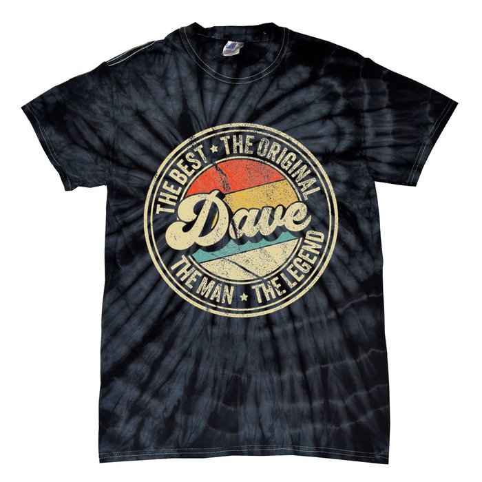 Retro Dave Name Saying For Men Funny Dave Tie-Dye T-Shirt