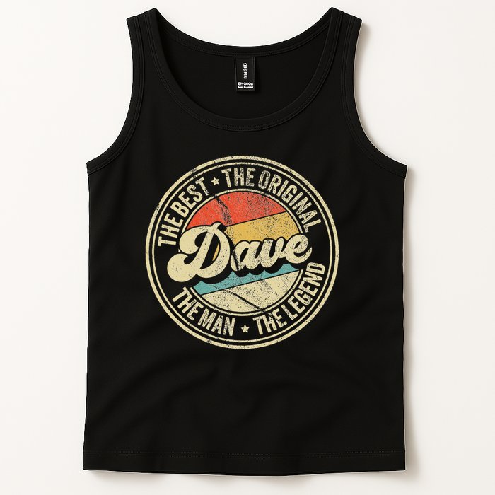 Retro Dave Name Saying For Men Funny Dave Tank Top